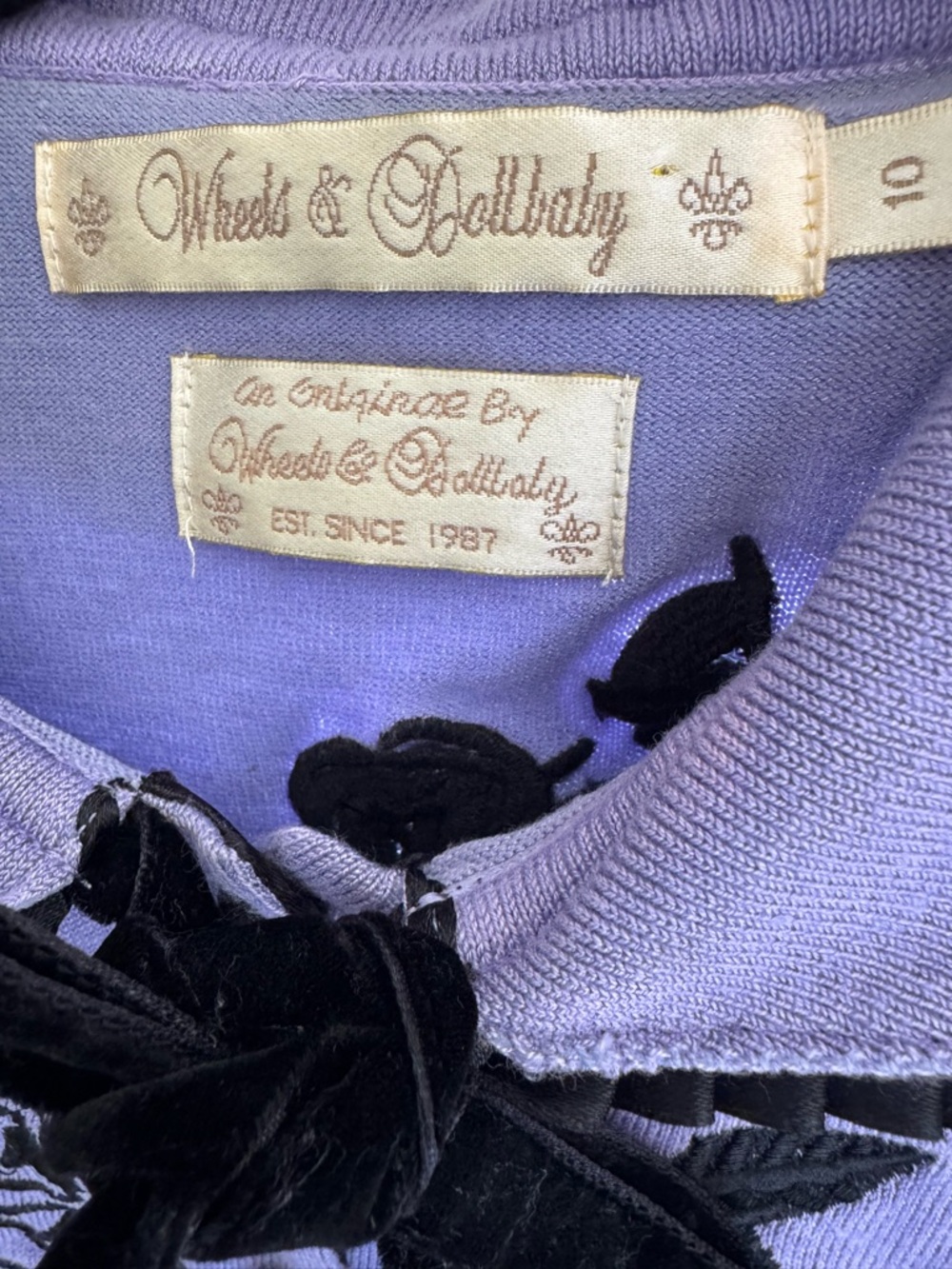 Wheels and DollBaby Dita Von Teese cardigan in lavender purple - Picture 3 of 3